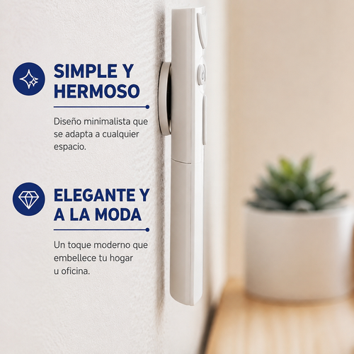 Soporte remoto magnético sin taladro, soporte de pared para mandos a distancia de TV/AC/DVD, diseño blanco que ahorra espacio, 3 uds.