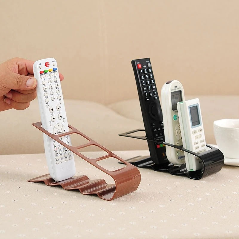 Organizador de Control remoto de 4 compartimentos, estante de almacenamiento de escritorio creativo, soporte de plástico, organizador de escritorio multiusos