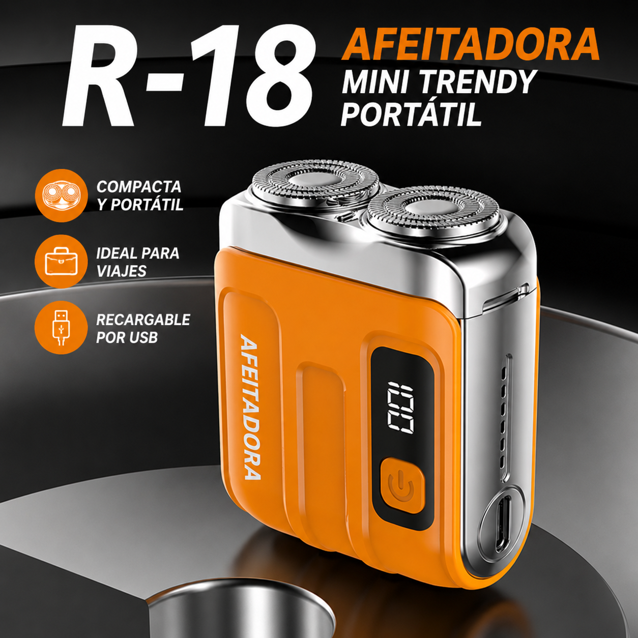 Mini afeitadora eléctrica inteligente